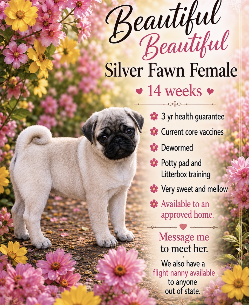 Available pug puppy